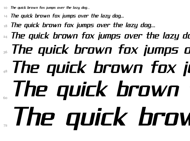 SF Theramin Gothic font waterfall